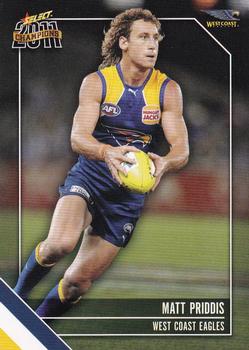 2011 Select AFL Champions #170 Matt Priddis Front